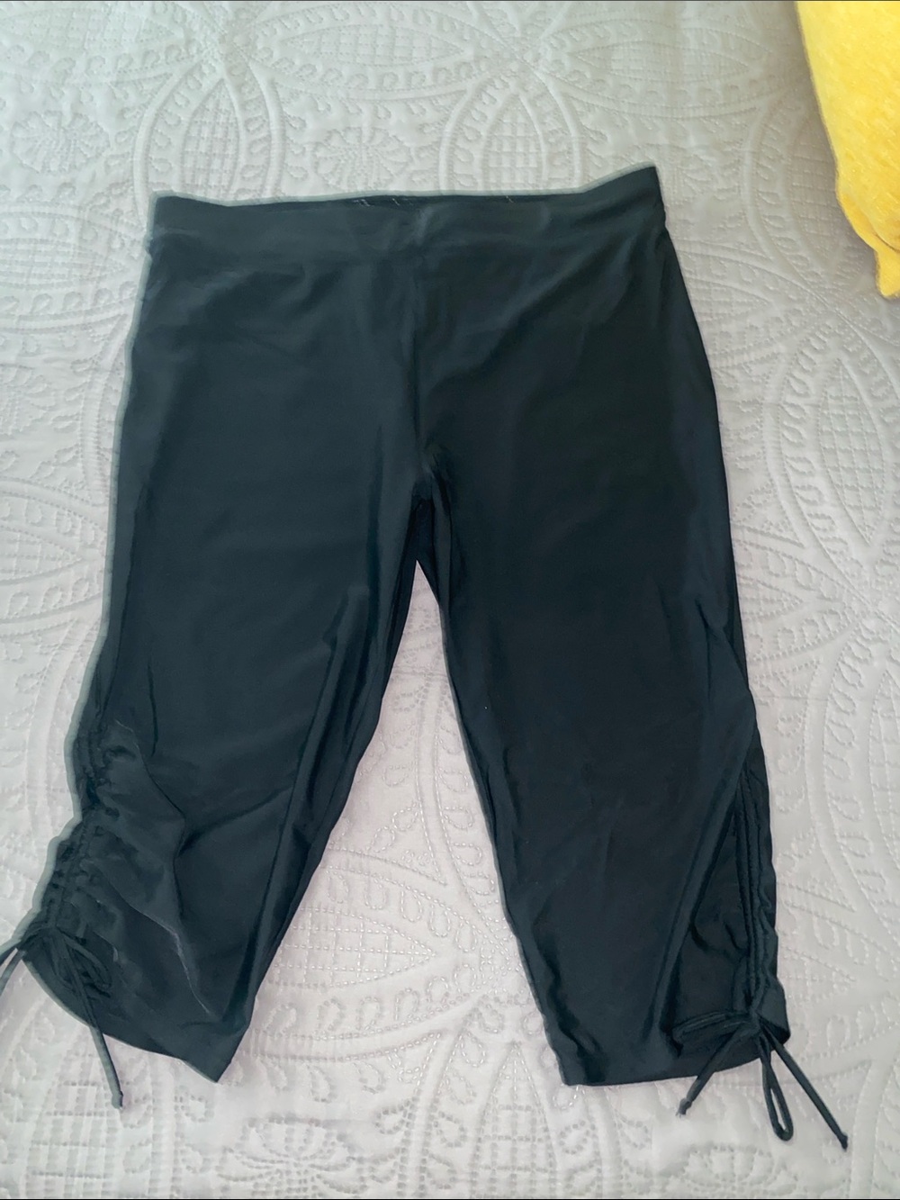 Black Women’s Swim Capri - Active Capri Leggings